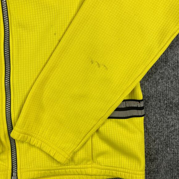De Marchi Full Zip Cycling Jacket Men's M Yellow Lightweight Performance - Picture 4 of 12